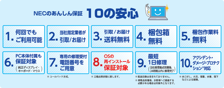 あんしん保証サービス 10の安心